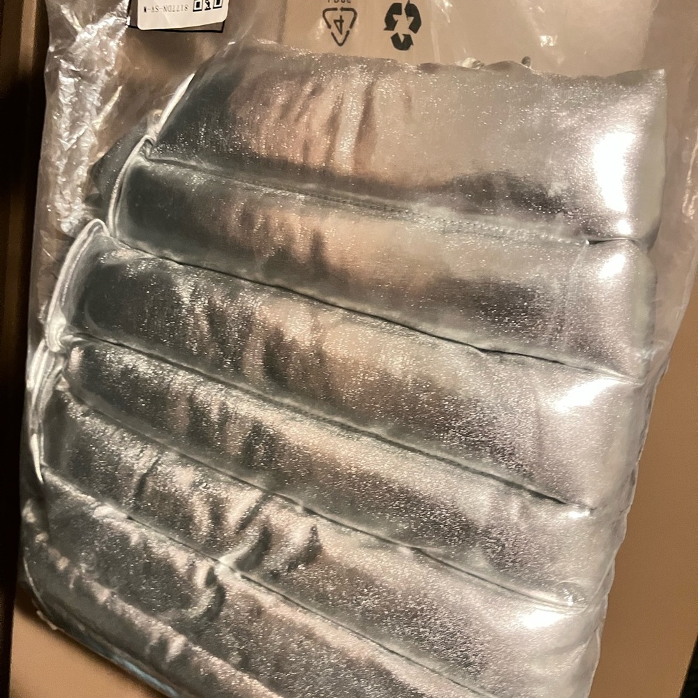 Silver Metallic Puffer Skirt
